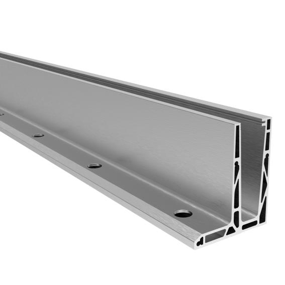Ganzglasgelaenderprofil Aluminium 5000 mm fuer Glas 12-21-52 mm Top-Verankerung-89-11AL0006ECO5000SE-A.4