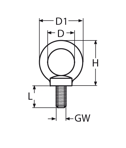 Ringschraube gegossen aehnl- DIN 580 Innendurchmesser- 15 mm - 30 mm V4A  - Verkauf in VPEs-66-64-411.8272