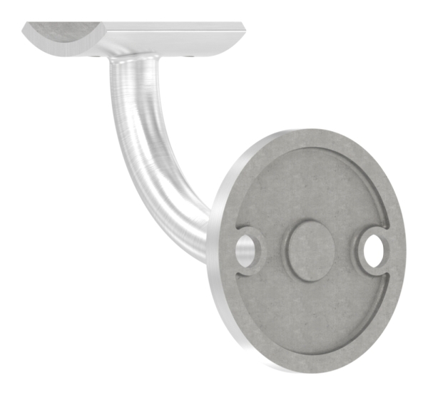 Handlaufhalter mit Ronde 60x5 mm und Halteplatte fuer Ø 42-4 mm V2A-11-2030.4