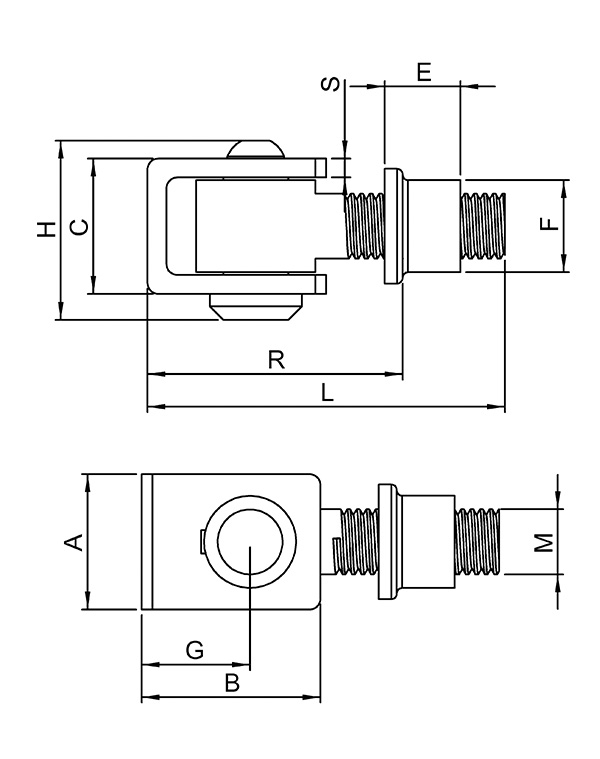 Torband - M12 - zum Anschweissen - verstellbar - V2A-11-3580.4