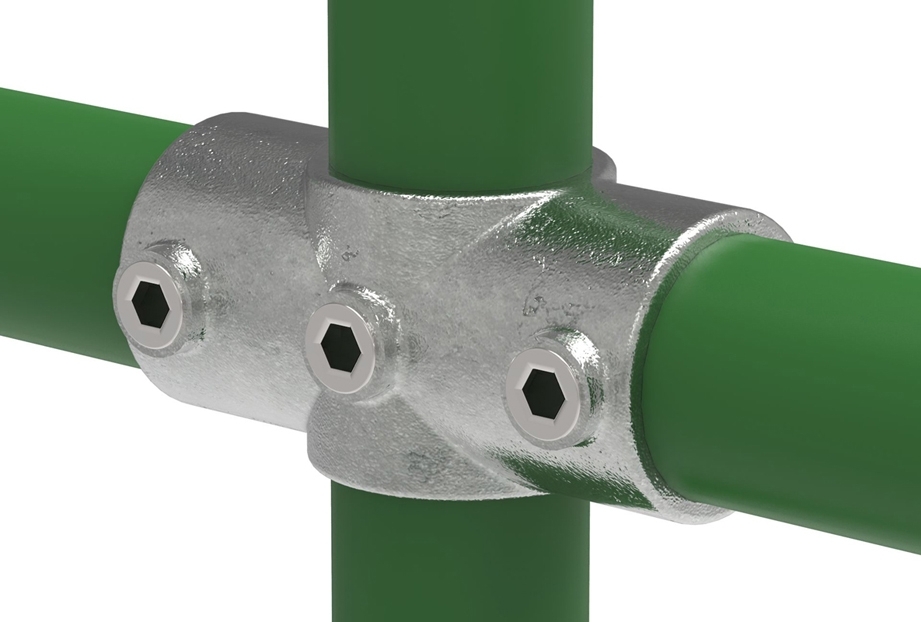 Rohrverbinder - Kreuzstueck durchgehend - 119E60 - 60-3 mm - 2- - Feuerverzinkt u. Elektrogalvanisiert-119E60