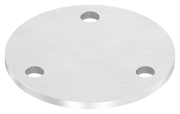 Ankerplatte Masse- Ø 120x6 mm mit 3 Bohrungen Ø 11 mm V2A-11-2295.4