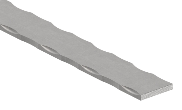 Flacheisen 40x6 mm Kanten gehaemmert 3000mm Schmiedeeisen Antik-88.112004