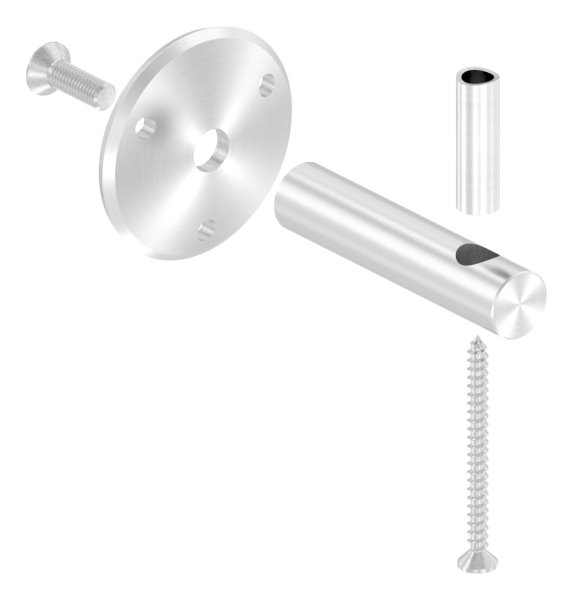 Handlaufhalter mit Ronde 70x5 mm und Holzschraube M6 V2A-11-2041.4