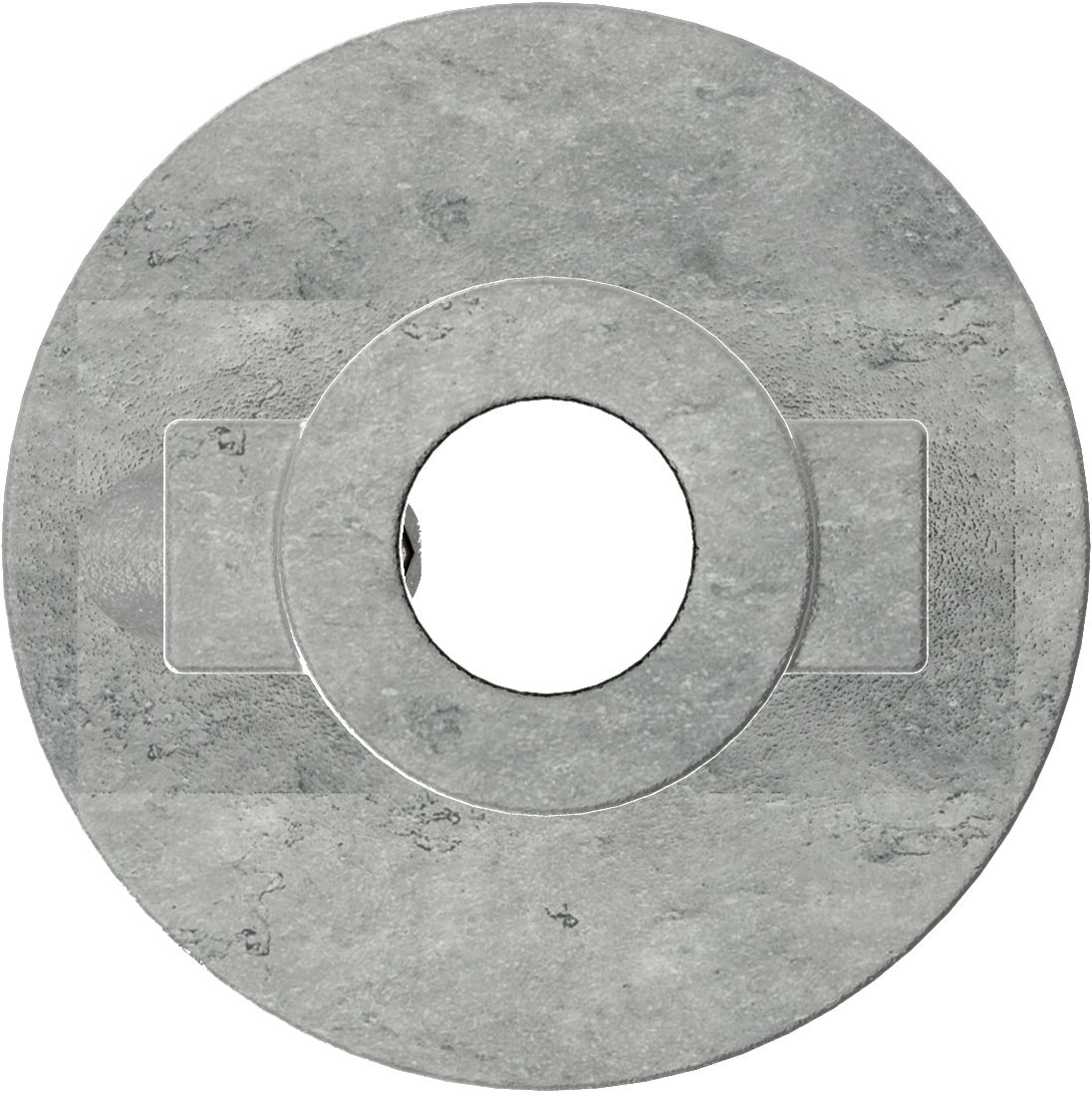 Rohrverbinder - Bodenhuelse - 134B34 - 33-7 mm - 1- - Feuerverzinkt u. Elektrogalvanisiert-134B34