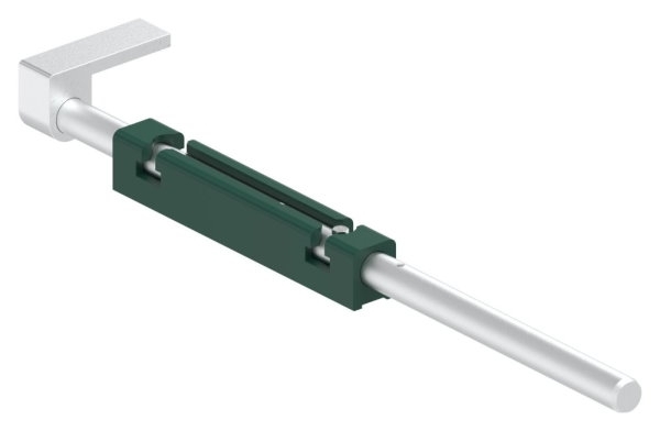 Bodenriegel mit Laenge 490mm- zum Anschrauben- RAL 6005 moosgruen-88-1156710-ALU.6005