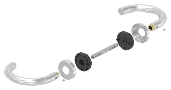 Tuerdrueckerpaar V2A inkl- Drueckerstift Modell Olymp-11-3968.4