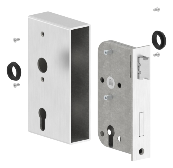 Edelstahlschlosskasten mit Edelstahlschloss - AMF Artikel- 564153-88.11564153