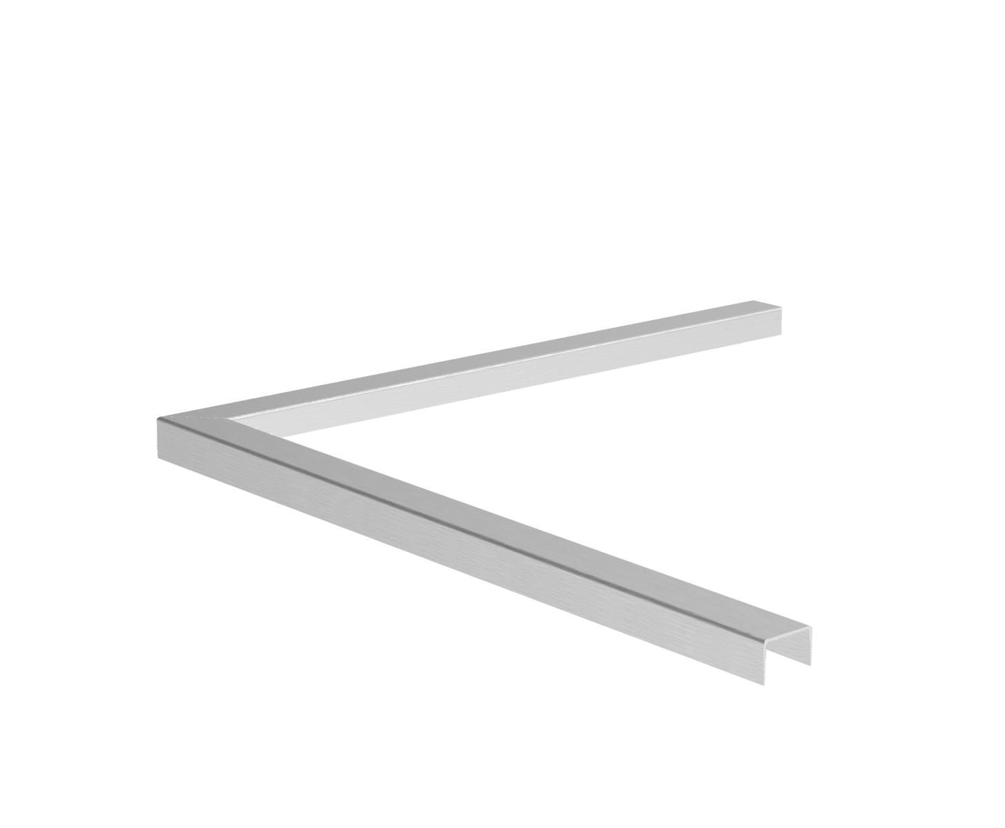 Glaskantenprofil 90° Ecke Aluminium fuer Glas 16-00-17-50 mm L=200mm schwarz-89-11AL6901018G90SE-A.4