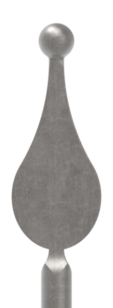 Zaunstab Laenge- 1200 mm Material Ø 12 mm - Spitze mit Kugel Stahl S235JR- roh-30-1245.8