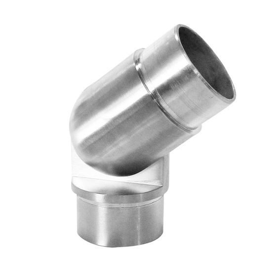 Gelenkstueck V2A Edelstahl fuer Rundrohr Ø 48-3x2-0 mm – Verstellbares Rohrgelenk fuer Handlauf - Gelaender-11-3637-A.4