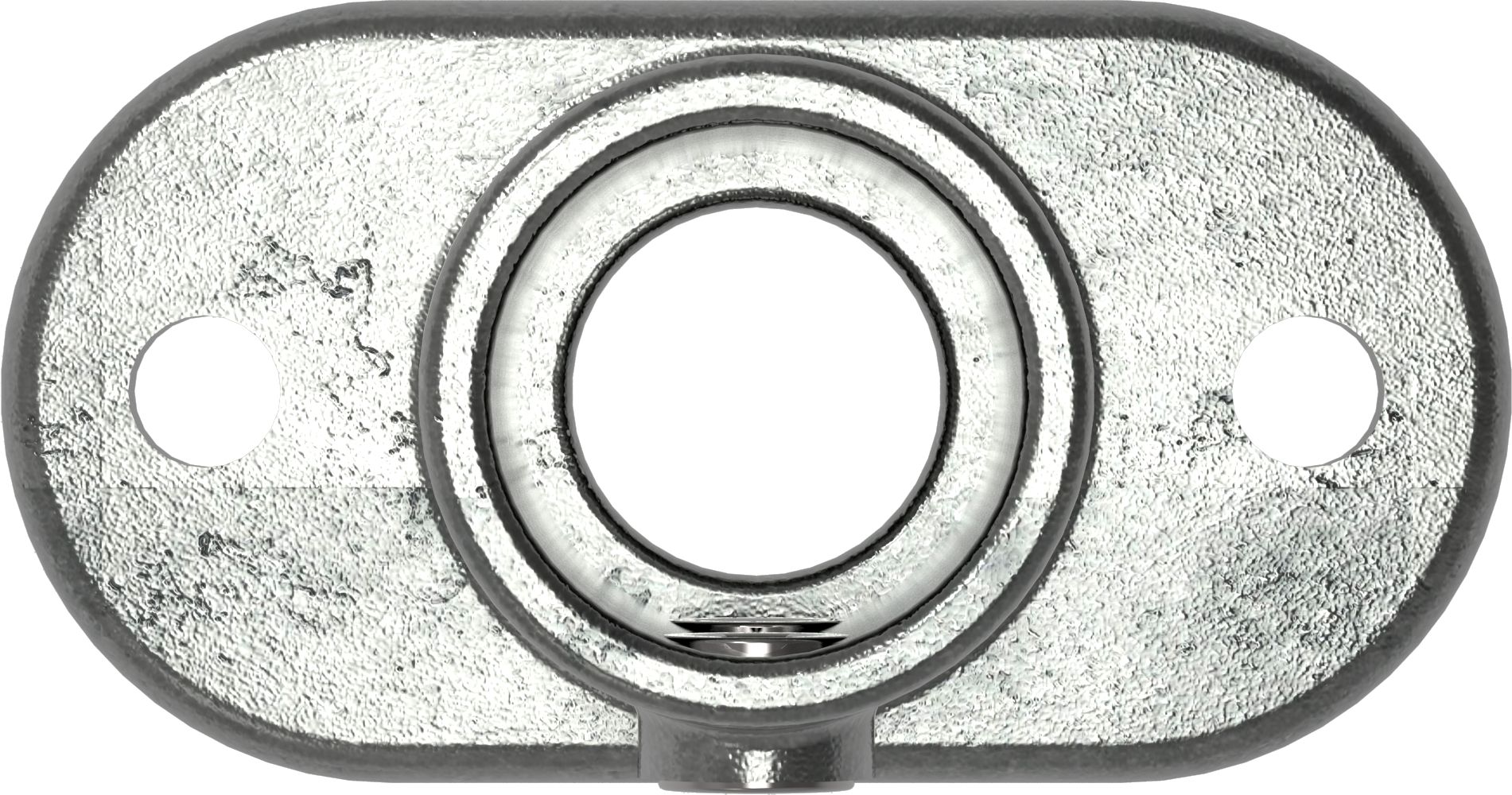 Rohrverbinder - Fussplatte oval - 132B34 - 33-7 mm - 1- - Feuerverzinkt u. Elektrogalvanisiert-132B34