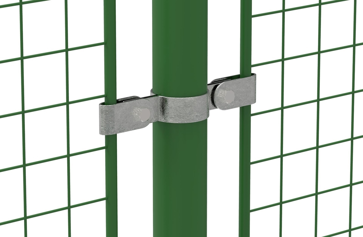 Rohrverbinder Gitterhalter doppelt Ø 42-4 mm -1 1-4- - Temperguss verzinkt - 171C42-171C42