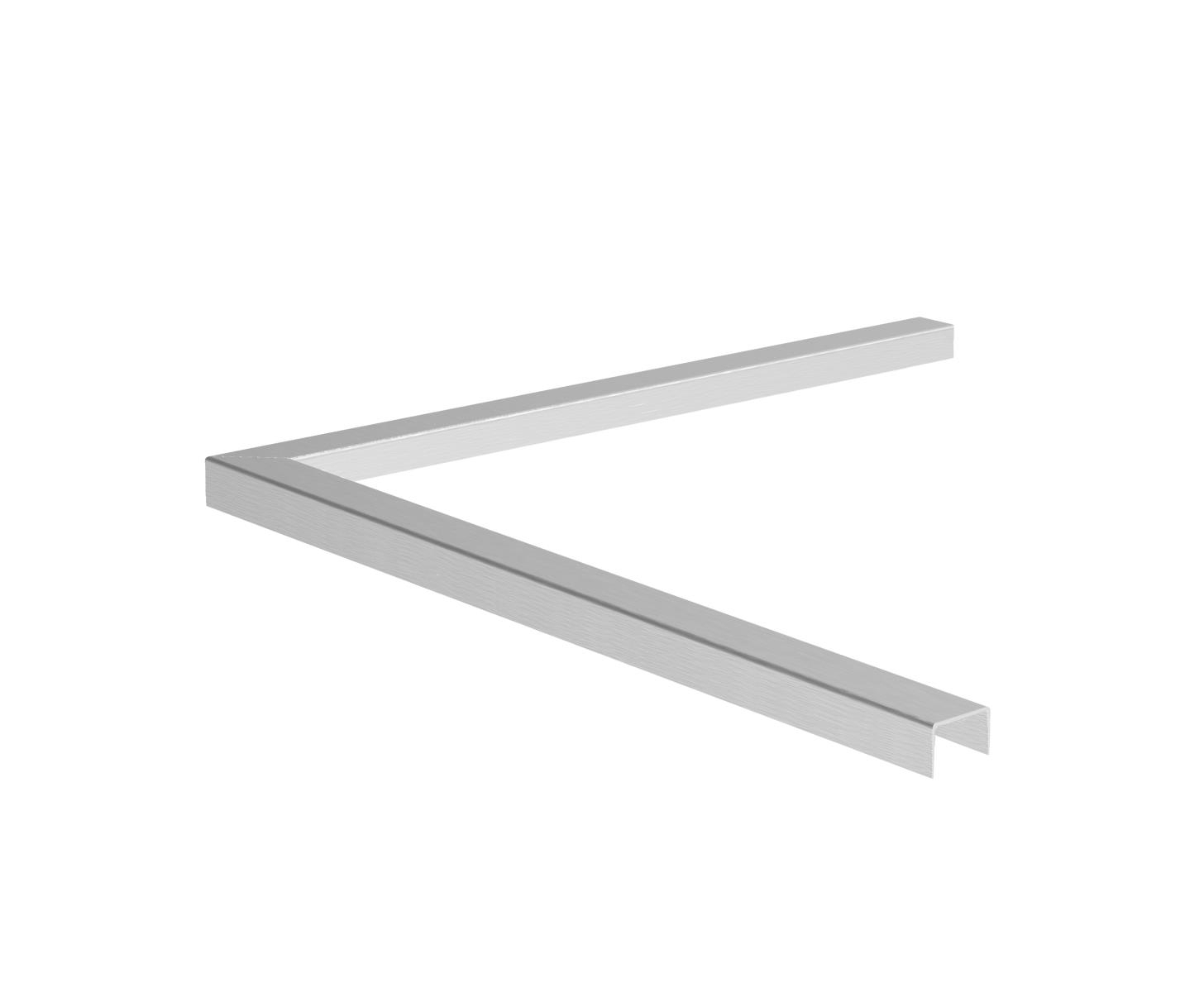 Glaskantenschutz Ecke 90° V2A geschliffen fuer Glas 16-00-17-52 mm 200x200 mm-89-11A6901018G90-A.4