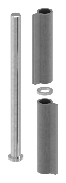 Anschweissband - 2-teilig - Tragkraft- 600kg - massiv - Stahl S235JR- roh-30-3941.8