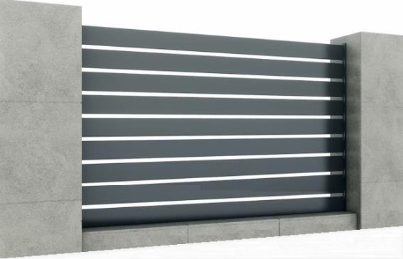 Zaunelement Aluminium 1-7x2 m mit Latten 20x120 mm Anthrazit RAL 7016 pulverbeschichtet-89.FGAIR20X12017X2R7016