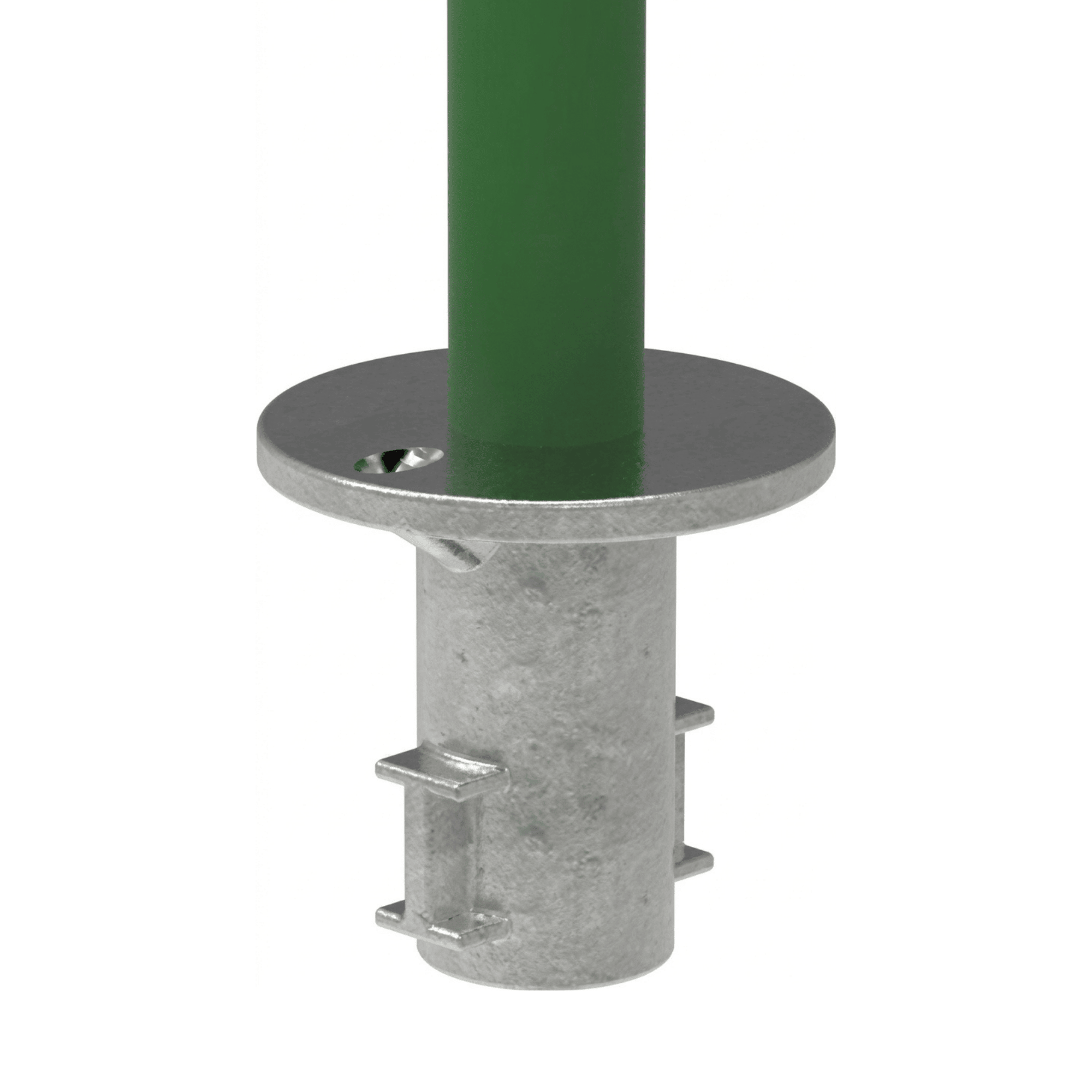 Rohrverbinder - Bodenhuelse - 134B34 - 33-7 mm - 1- - Feuerverzinkt u. Elektrogalvanisiert-134B34