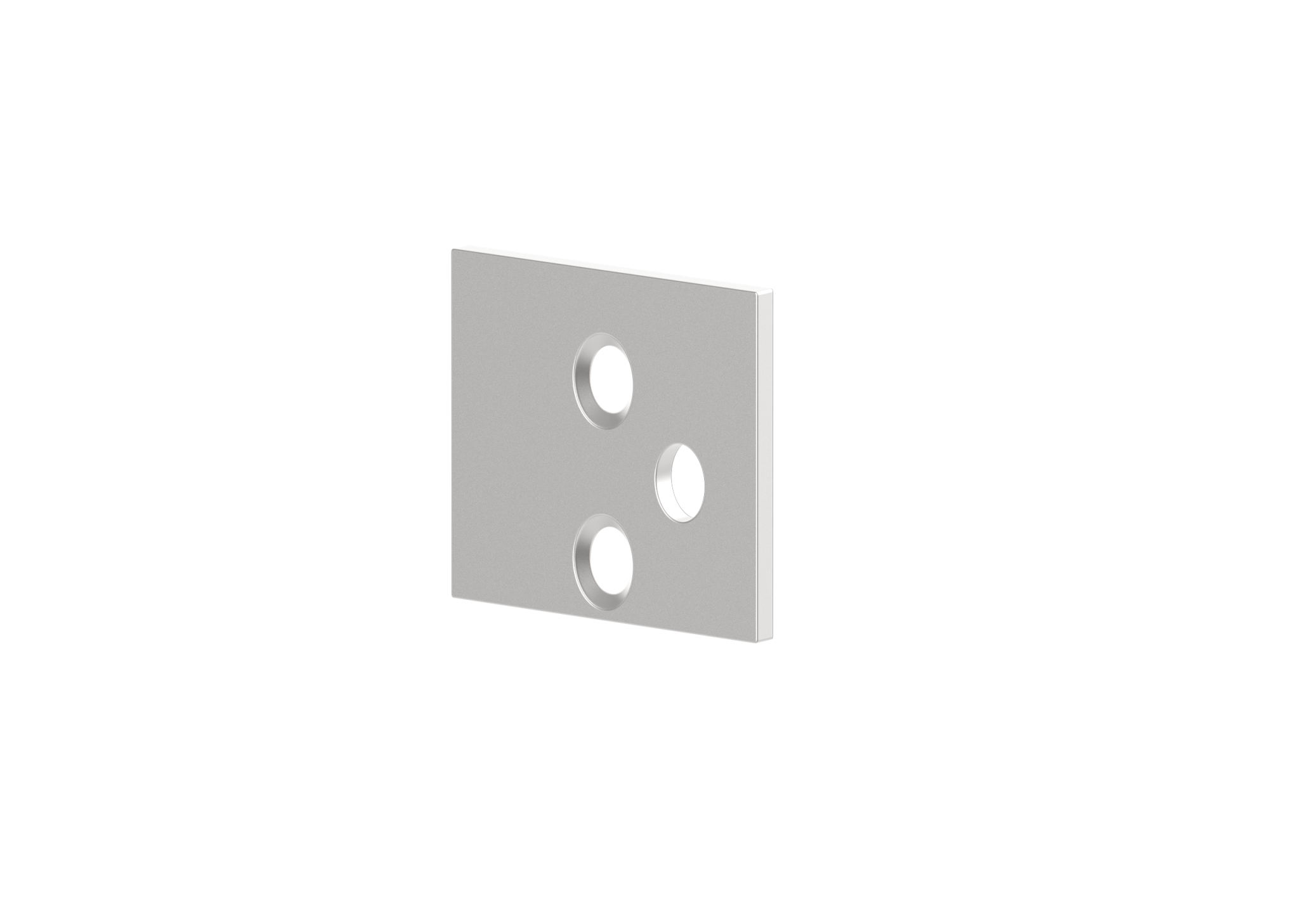 Unterabdeckung Edelstahl AISI 304 31x44x3 mm fuer Adapter MODEL 20V Satin-89.FGCA31X44SVA