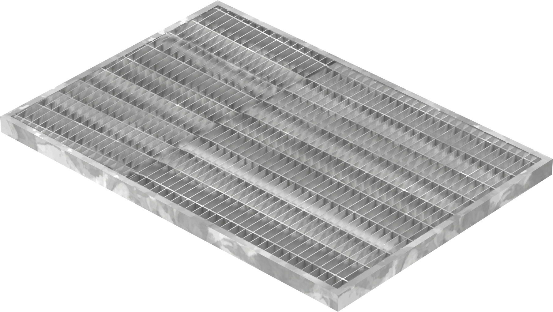 Lichtschachtrost Baunormrost - Masse- 500x350x20 mm 30-10 mm - aus S235JR -St37-2- im Vollbad feuerverzinkt-23-50353120.7