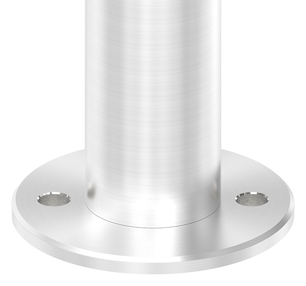 Wand- und Bodenanker mit Raendelung  Masse-  Ø 100x6mm fuer Ø 48-3x2-5 mm - V2A-11-3034.4