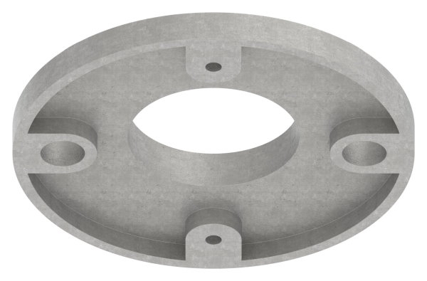 Ankerplatte  Masse- Ø 100x8 mm fuer Rundrohr  Ø 42-4 mm V2A- roh-11-3023.4