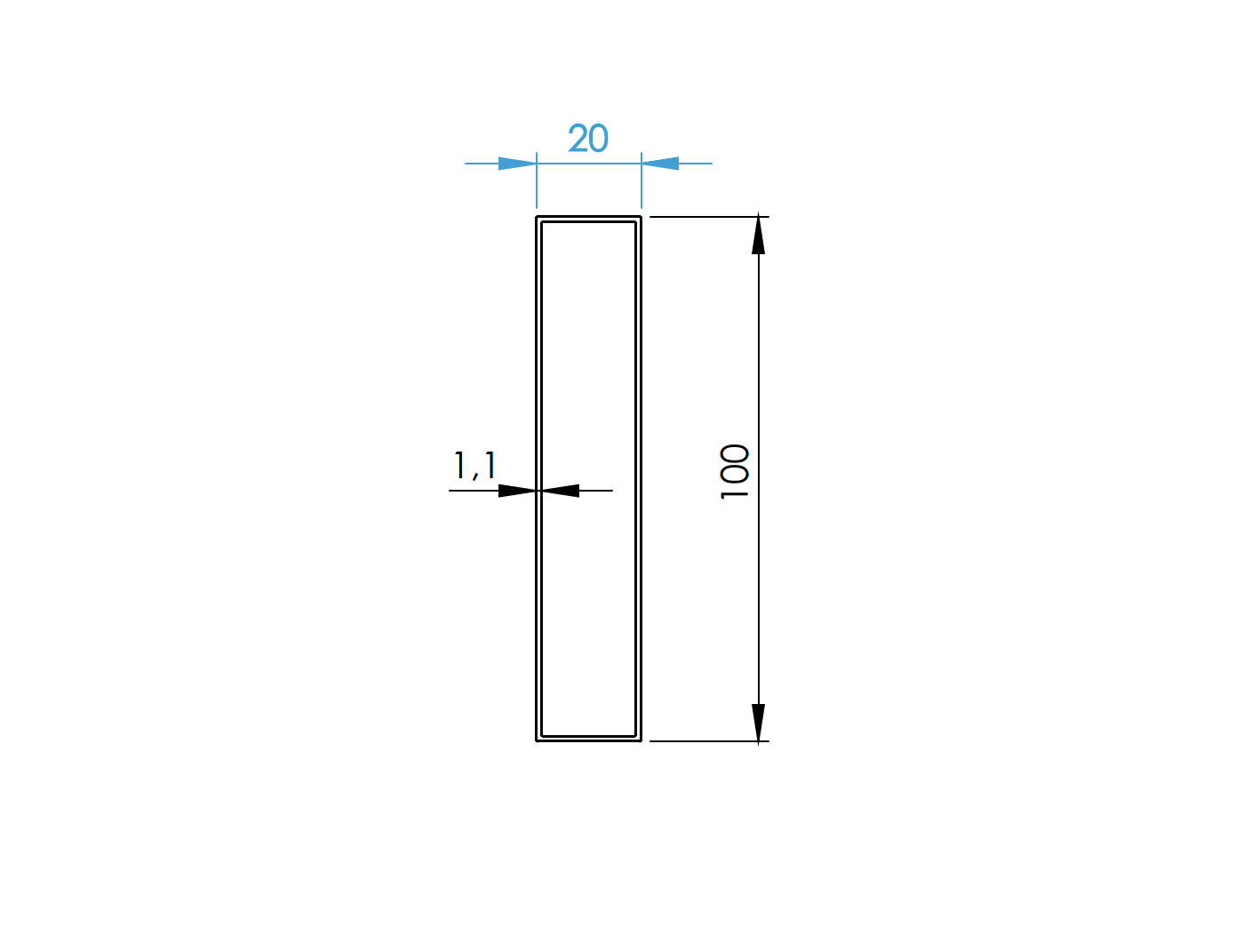 Zaunfuellung Aluminium 20 x 100 mm 2-0 m Anthrazit RAL 7016 strukturiert-89.FGS20X100X112000R7016