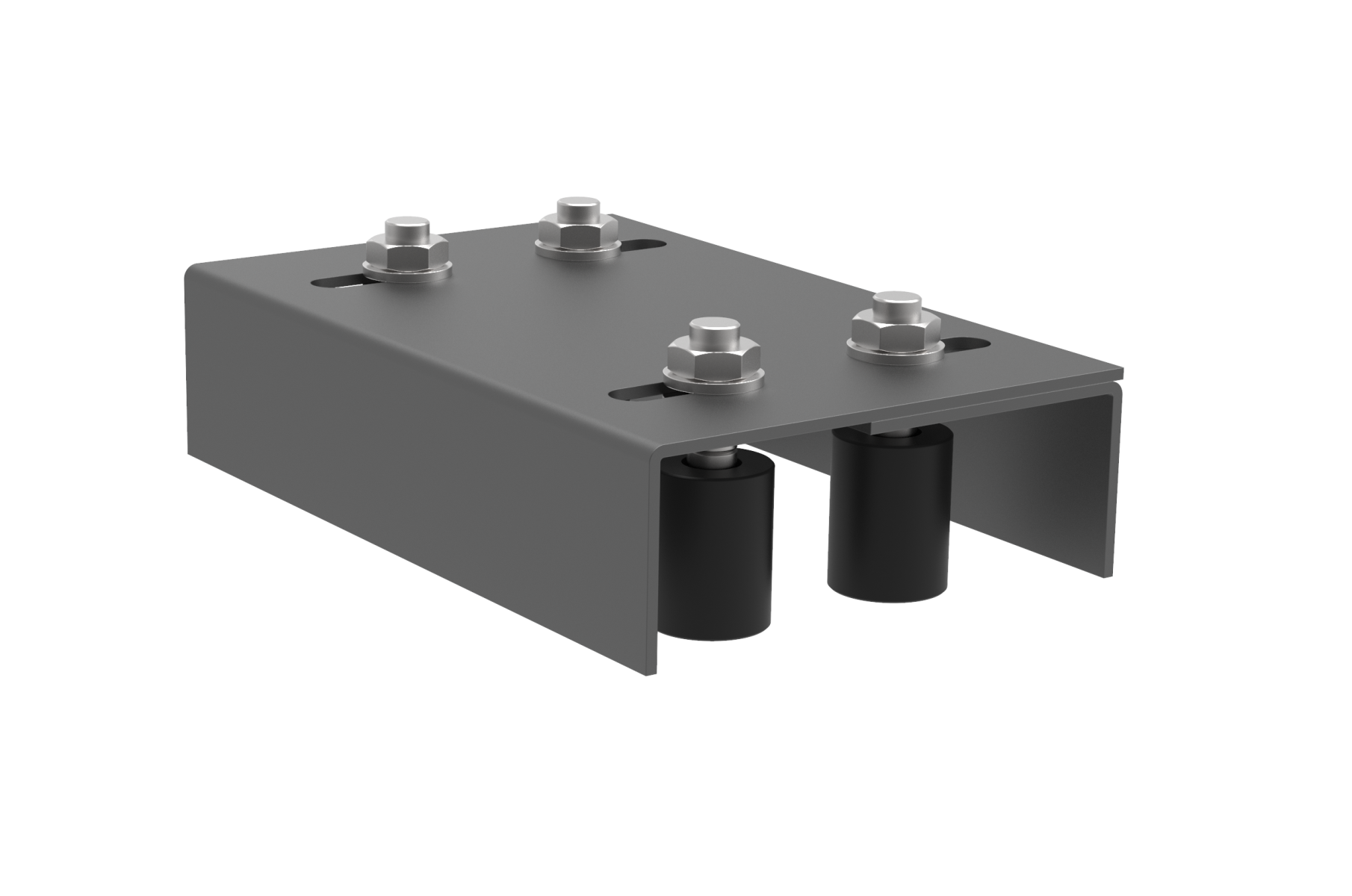 Torfuehrungsbuegel Stahl verzinkt RAL 7016 verstellbar 140-180 mm mit 4 Rollen-89-11H124TR7016-A.4