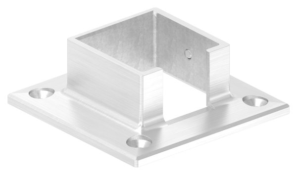 Wandbefestigung Edelstahl V2A fuer Quadratnutrohr 40 x 40 mm- geschliffen Korn 240-88-1160376.240