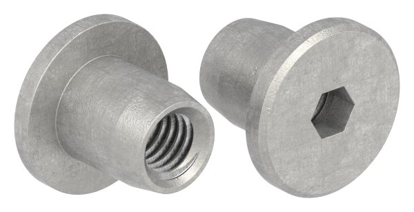 Huelsenmutter Edelstahl V2A M6 Flachkopf ISK-88-1158383-240.6
