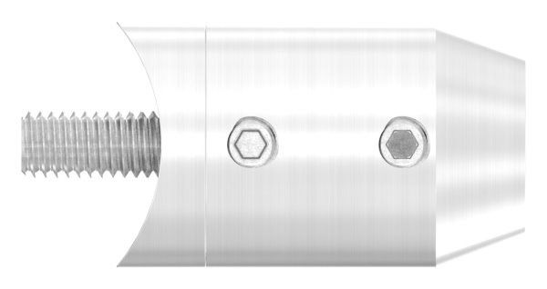 Querstabhalter V2A Edelstahl – Stirnseitige Montage mit Sackloch 12-2 mm fuer Rohr Ø 33-7 mm inkl- Schrauben-11-1641.4