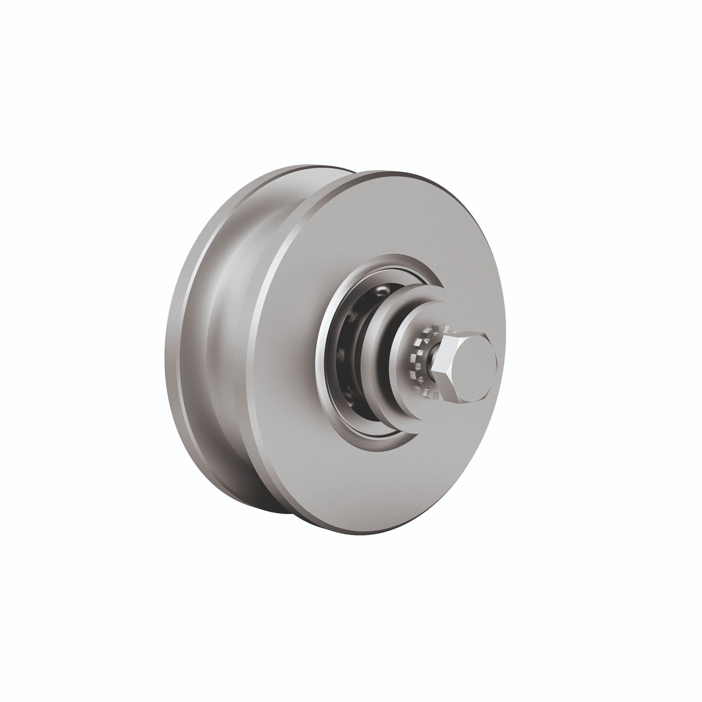 Stahlrolle unten Schiebetor MEA verzinkt Ø 45 mm 160 kg-Rolle 10337630-60-0197.7
