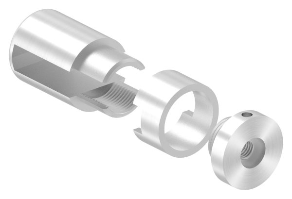 BRENK-fix® Grundhalter fuer Flachstaebe 40 x 10mm- ALU-88-11BR-F4010M8.ALU