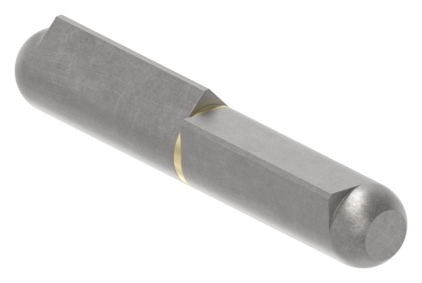 Anschweissband Stahl roh L 80 mm Rollen-Ø 13 mm Stift-Ø 8 mm Messingring-88-1156515-ST.80