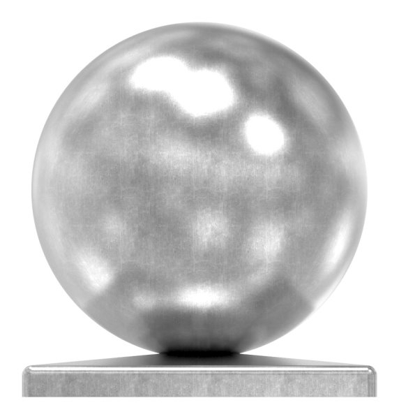 Pfeilerbedecker fuer Quadratrohr - 100x100 mm - mit Kugel Ø 100 mm - Stahl -Roh- S235JR-30-2455K.8