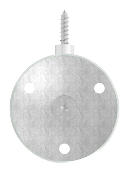 Handlaufhalter V2A Ronde 70x5mm Buegel 20mm Wandabstand 84mm zum Anschrauben Holzschraube-11-2041.4