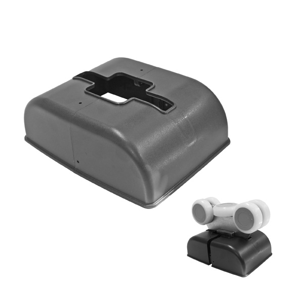 Abdeckkappe Kunststoff PVC fuer Laufwagen H-34 grau-89-11H34PVCCAP-A.4