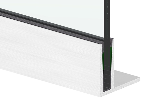 Alu-Profil - KOMPAKT - Laenge- 6000 mm - aufgesetzte Montage - Aluminium-12-2214.6