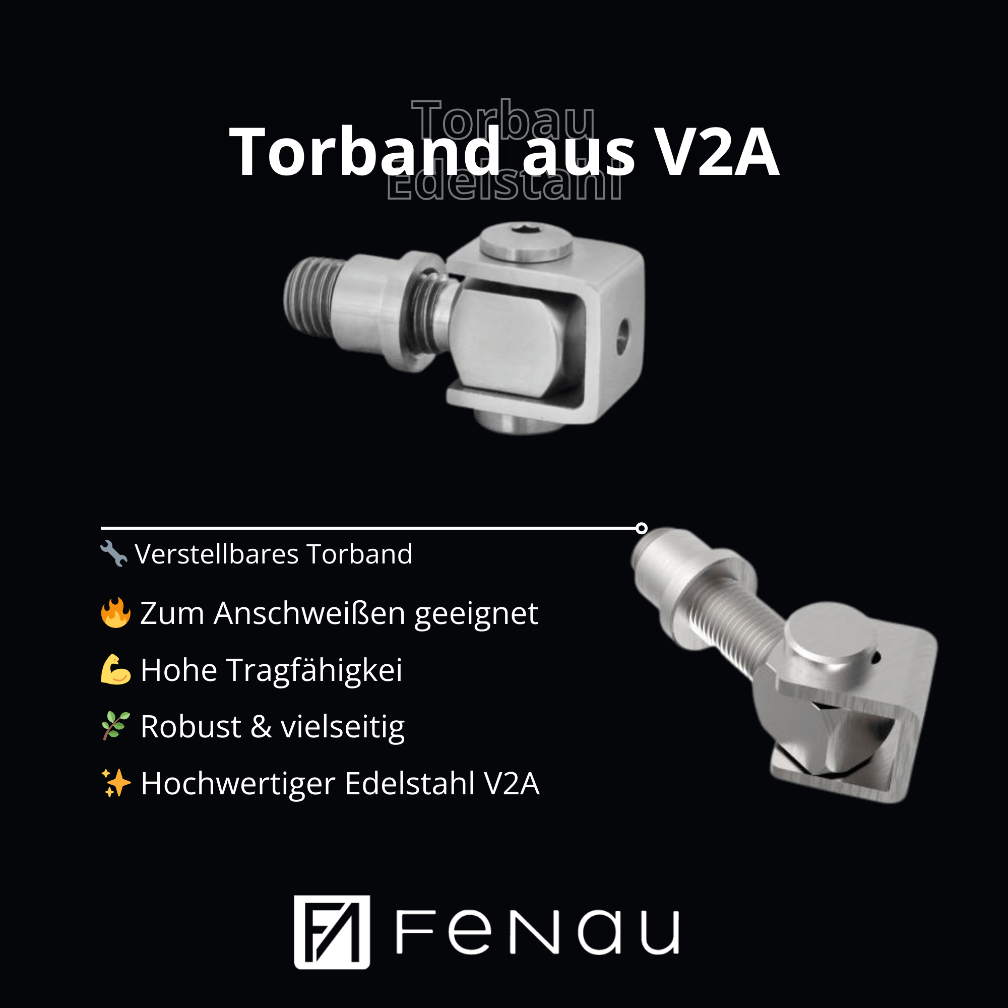 Regulierbares Torband V2A M20 zum Anschweissen-11-3582.4