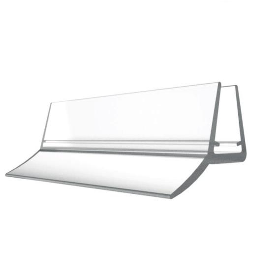 Wanddichtung Glastuer Kunststoff klar fuer 6-8 mm Glasstaerke- 2500 mm-89-11GSPVCDT38-A.4