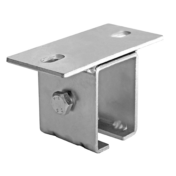 Oberhalter fuer Stahlprofil 57 x 67 mm Stahl verzinkt mit Langloch-89-11H47V57X67-A.4