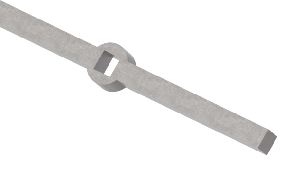 Lochleiste fuer Quadratrohr Material- 14x14 mm Laenge- 2000 mm Stahl S235JR- roh-30-1617.8