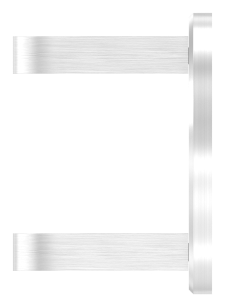 Wandbefestigung  Masse- 120x10 mm zum Spannen fuer Gelaenderpfosten Ø 33-7 mm - V2A-11-3066.4