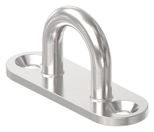 Befestigungsoese Edelstahl V4A 5 mm Rundeisen mit ovaler Platte- 2 Bohrungen-88.11100074005