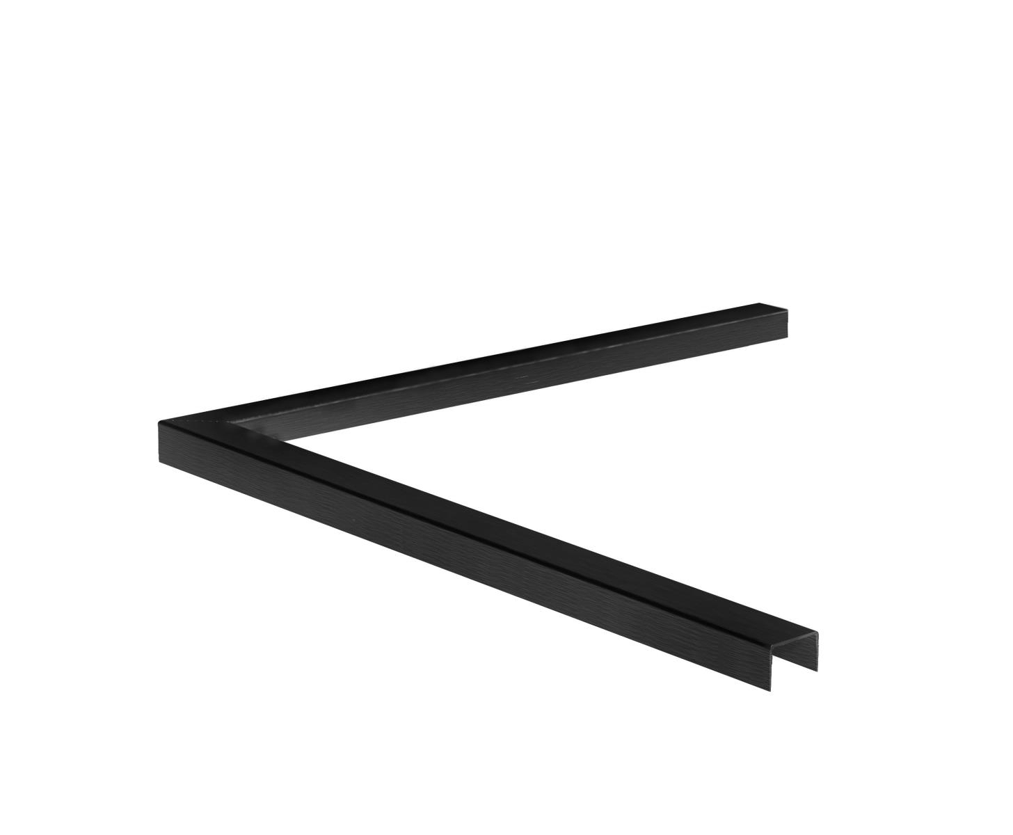 Eckprofil Aluminium fuer Glas 16-0-17-5 mm pulverbeschichtet RAL 7016 L=200 mm-89.AL6901018G90R7016