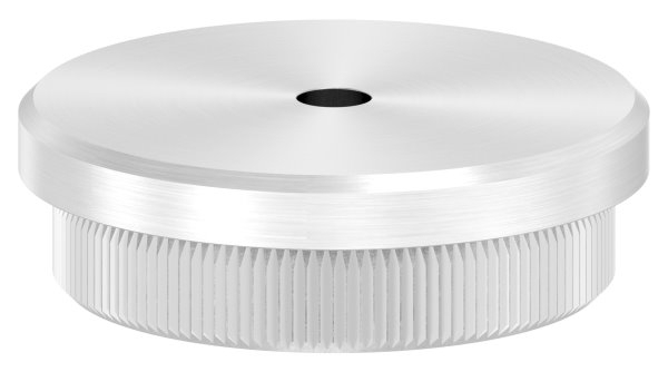 Einsteckkappe V2A fuer Rohr Ø 42-4x2-5 mm flach mit Entwaesserungsbohrung 5 mm-11-5071.4