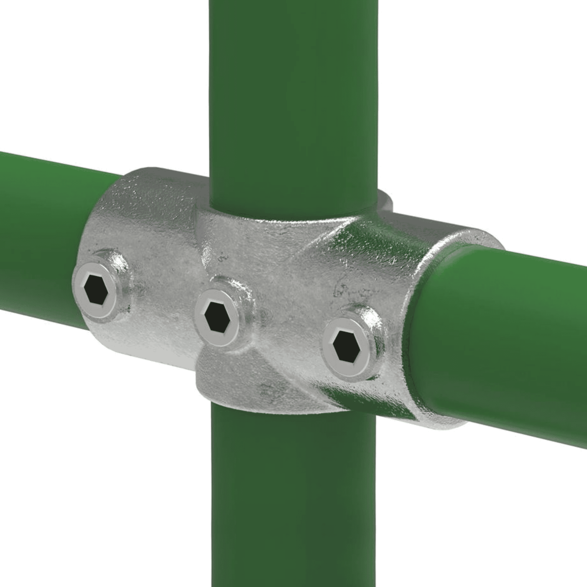 Rohrverbinder - Kreuzstueck durchgehend - 119T21 - 21-3 mm - 1-2- - Feuerverzinkt u. Elektrogalvanisiert-119T21