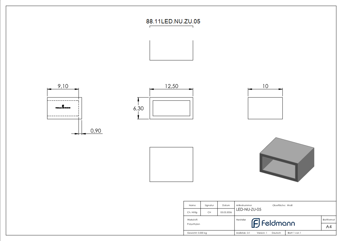 Endkappe Kunststoff fuer LED-Band IP65-88-11LED-NU-ZU.05