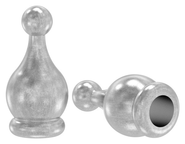 Zierhuelse - Masse- 23x50 mm - Lochung- Ø 12-5 mm - Stahl S235JR- roh-30-3631.8