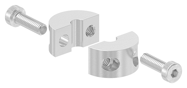 Rundklemme Edelstahl V4A fuer Seil Ø 5 mm 2-teilig-88.11100072005