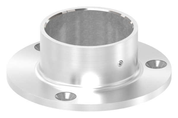 Wand- und Bodenanker Edelstahl V2A fuer Rohr Ø 60-3 mm Ronde Ø 115 mm geschliffen Korn 240-88-1154149.240